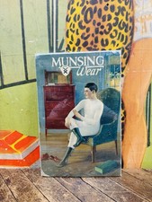 VINTAGE C. 1920 MUNSING WEAR UNDERWEAR SIGN CLOTHING GENERAL STORE ANTIQUE RARE picture