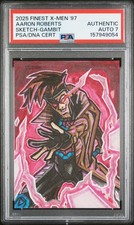 2025 TOPPS FINEST X-MEN '97 SKETCH CARDS AARON ROBERTS PSA AUTHENTIC AUTO 7 picture