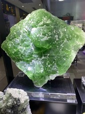 Large 99LB Rare Top Natural Green Fluorite Quartz Crystal Mineral Collection picture