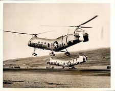 LD375 1953 Original Photo TWO YH-21 HELICOPTERS