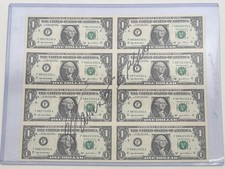 Perhaps World's Largest Warren Buffett Autograph Signed US $1 Dollar Bill uncut picture