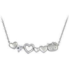 Sanrio Hello Kitty Heartful Necklace Silver Accessory 2025 Japan New from Japan picture