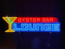 Neon Sign Oyster Bar Lounge Martini Glass picture