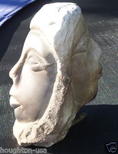 Ancient 26 lbs. Roman Marble Head of Janus--Two Faced God Sicily, 200 BC-300 AD picture