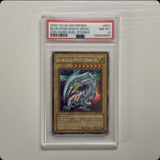 Yu-GI-Oh - PSA 8 DDS-001 Blue Eyes White Dragon - 2002 Secret Rare picture