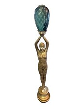 Original Antique Signed DH Chiparus 66” Lady Floor Lamp picture