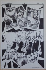 RICHARD CORBEN original art, BIG FOOT #1 pg 18, Signed, 11x17, Blown up, Boom picture