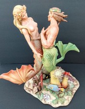 Vintage Laszlo Ispanky Super Rare Sculpture Figurine Kingdom By The Sea Mermaid  picture
