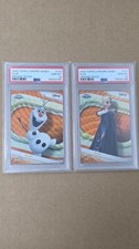 ELSA OLAF 2025 TOPPS CHROME DISNEY ORANGE WAVE  /25 PSA 10 Sequential Pair picture