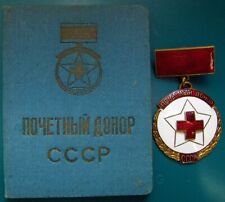 Original Russian Honored Blood Donor medal with Booklet-Certificate, 1951 picture
