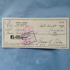 ROSA PARKS 2X Autographed Signed Check Civil Rights JSA LOA picture