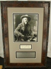 William 'Buffalo Bill' Cody Showman Autograph Framed Display JSA Authenticated picture