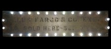 WELLS FARGO EXPRESS & CO SIGN SOUTHERN PACIFIC RR CA OR NV TRAIN DEPOT MONEY ORD picture