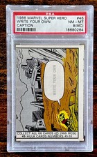 1966 Donruss Marvel Super Heroes Hulk #45 1st App Rookie PSA 8 🔥ONLY 19 POP picture