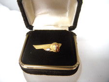 HALLIBURTON Gas Oil Co. Employee Service Award Tie Pin 14k gold 10 year picture