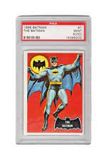 🔥 RARE 1966 Topps Batman DC #1 PSA 9 OC – POP 13 – NONE HIGHER 🔥 picture