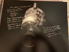 Jim Lovell Fred Haise Jack Lousma signed 16x20 photo Apollo 13 Long Inscription picture
