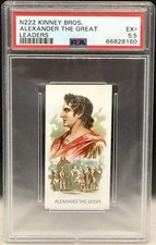 1889 Alexander The Great PSA 5.5 Kinney Bros Leaders N222 Rookie Trading Card picture