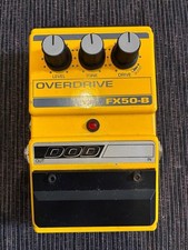 DOD FX50B Overdrive Guitar Effect Pedal Yellow Tested Working with Battery Cover picture