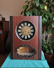Vintage Wall-Mounted Clock Soviet Mechanical YANTAR. USSR Striking Clock. picture