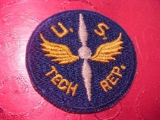 CERTIFIED W.W.2 A.A.F.- U.S. TECHNICAL REPRESENTATIVE PATCH UNUSED 2 3/4 INCH picture