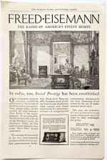 1926 Freed Eisemann Radio Advertisement Brooklyn NY Music Vintage Sound picture