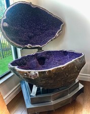 2000 LB Top Natural Uruguay Amethyst Geode Quartz Crystal Oyster Shell Egg picture