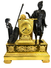 French Empire Hannibal Pierre Honore Pons Cesars Ormolu Bronze Mantel Clock 1815 picture