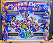 RARE VINTAGE ORIGINAL 1979 BALLY HARLEM GLOBETROTTERS ON TOUR PINBALL BACKGLASS picture