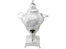Antique George III Regency Style Sterling Silver Samovar picture