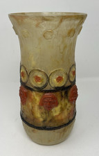 1922 Gabriel Argy-Rousseau Vase Tragi Comique Pate De Verre Glass France picture