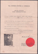 HERBERT HOOVER - DOCUMENT SIGNED 07/07/1919 picture
