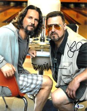 THE BIG LEBOWSKI JOHN GOODMAN JEFF BRIDGES SIGNED 11X14 PHOTO AUTOGRAPH BECKETT picture