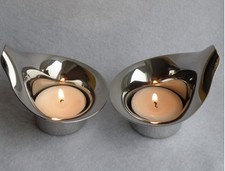 GEORG JENSEN Lilia Tea Light Holder Designed By Todd Bracher-Stainless Steel picture
