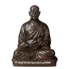 Tibet Copper Buddhism Grandmaster Sixth Patriarch of Zen Huineng lama Statue 9