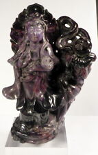 HUGE SUGILITE CARVING QUAN YIN BUDDHA Weight 2.19 lbs 996 gms 6.25 inch x 4 inch picture