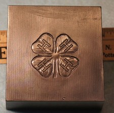1946 4H Clover Medal STEEL STAMPING DIE Robbins RH480 picture