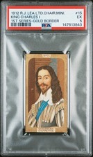 1912 R.J. LEA LTD CHAIRMAN MINIATURES FIRST SERIES #15 KING CHARLES I PSA 5 picture