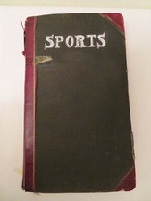 Antique Vtg Sports Scrapbook Ledger Early 1900s Football Boxing Baseball News picture