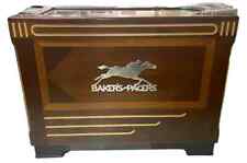 Vintage Antique Bakers Pacers Horse Racing Wood Cabinet Slot Machine picture