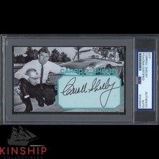 Carroll Shelby signed Cut 3x5 Custom Card PSA DNA Slab Racing Ford Auto C6524 picture