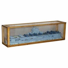 VINTAGE MONUMENTAL WWII AMERICAN WOOD LIGHT AIRCRAFT CARRIER MADE BY SAILORS picture
