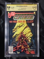 🔥CRISIS On Infinite Earths🔥#8 SS by PEREZ/Wolfman RARE HTF 🔥9.8 NEWSSTAND picture