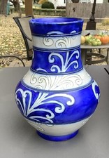 RARE 1930’S MOORCROFT SALT GLAZED BANDED FERN VASE picture