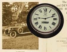 Sunbeam Vintage Style Car Clock Replica, 1920's Style in Enlarged Display Clock picture