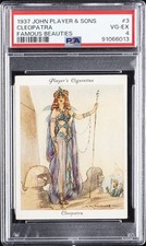 1937 JOHN PLAYER & SONS FAMOUS BEAUTIES #3 CLEOPATRA PSA 4 picture