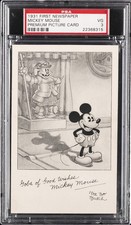 1931 FIRST NEWSPAPER PREMIUM PICTURE CARD MICKEY MOUSE PSA 3 picture