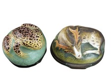 c1750's Battersea box Frog and Deer 18th century british enamel boxes picture