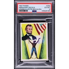 1967 Abraham Lincoln Panini Uomini Illustri #258 Bisvalida Back PSA 6 Pop 2 BEST picture