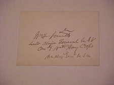 1800s Union General William Farrar Smith Autographed Signed Cut Civil War  picture